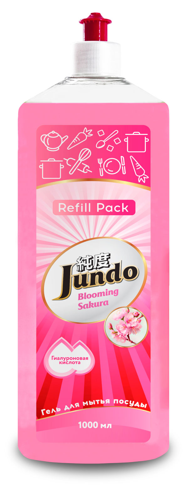 Гель для мытья посуды Jundo Sakura, 1 л