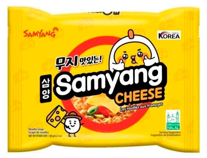 Лапша быстрого приготовления Samyang Cheese со вкусом сыра, 120 г