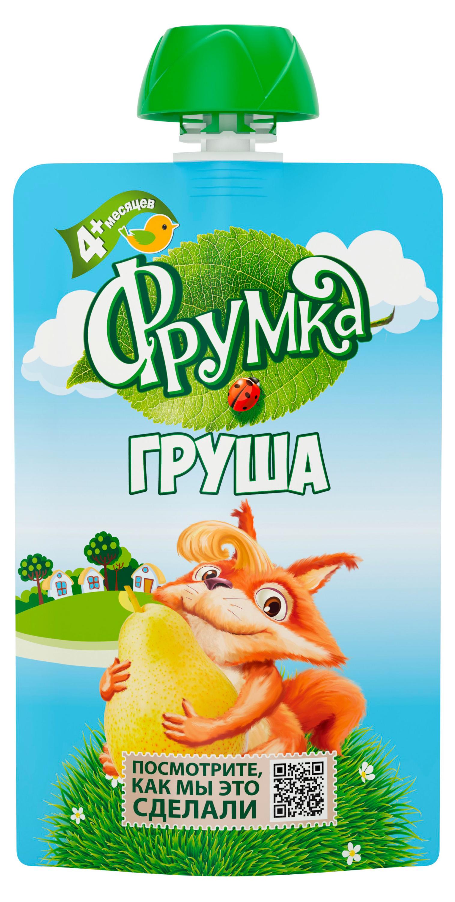 Фрумка | Пюре фруктовое «Фрумка» груша с 4 мес., 90 г