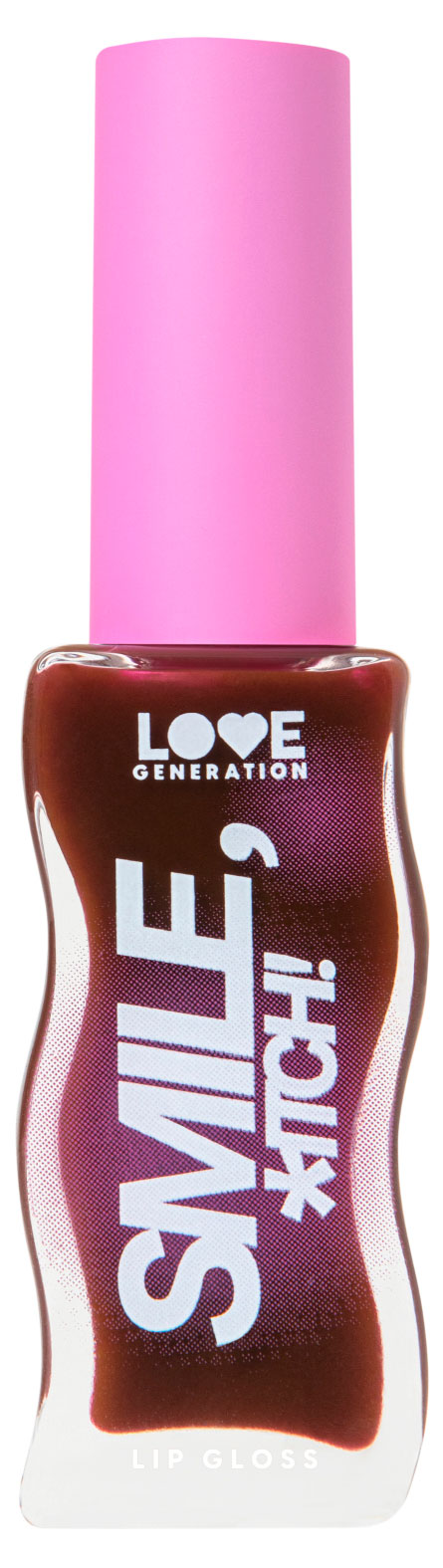 Блеск для губ Love generation Smile, *itch! Глянцевый тон 10 винный , 10 мл