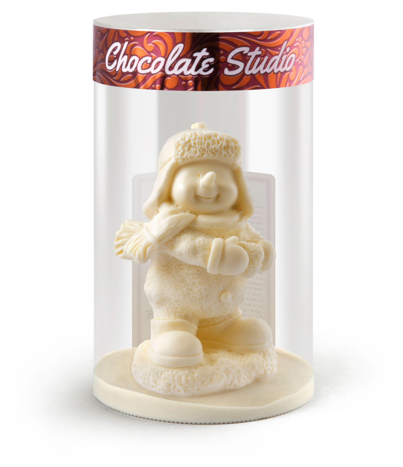 Шоколадная фигурка Chocolate Studio Снеговик со снежком, 100 г