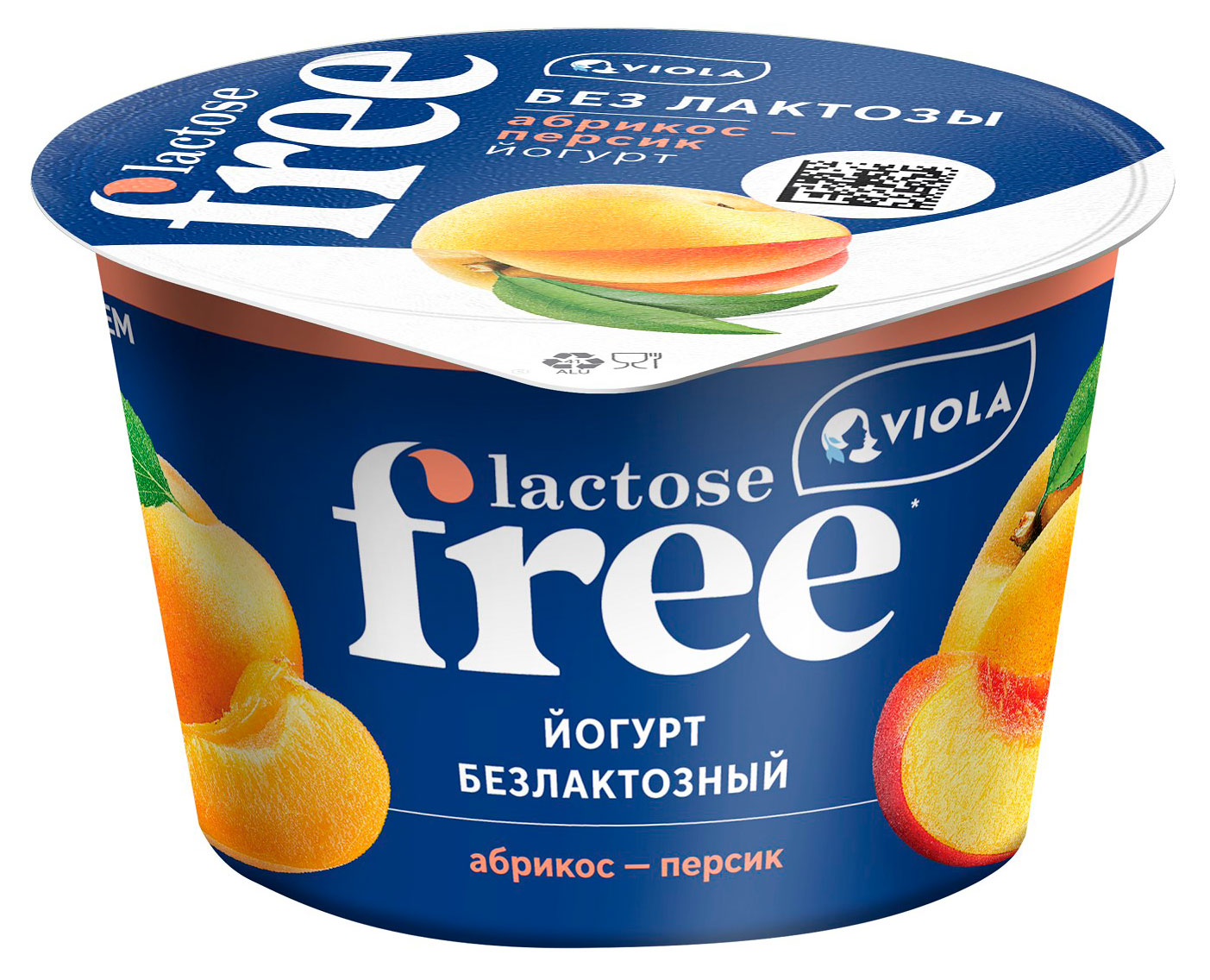 Viola | Йогурт Viola Lactose Free абрикос персик безлактозный 2,7% БЗМЖ, 180 г