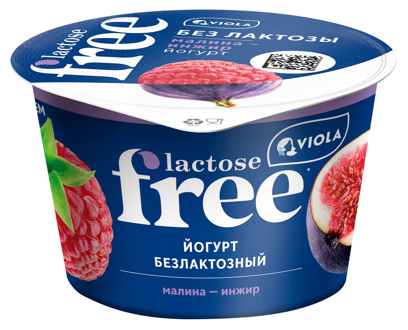 Йогурт Viola Lactose Free малина инжир 2,7% БЗМЖ, 180 г