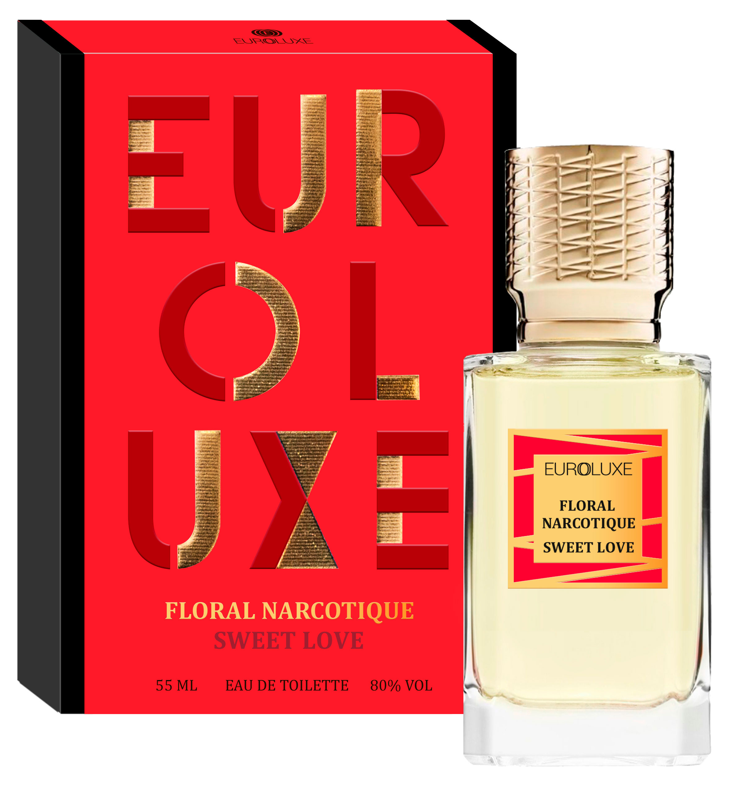 Tуалетная вода женская EUROLUXE Floral Narcotique sweet love, 55 мл