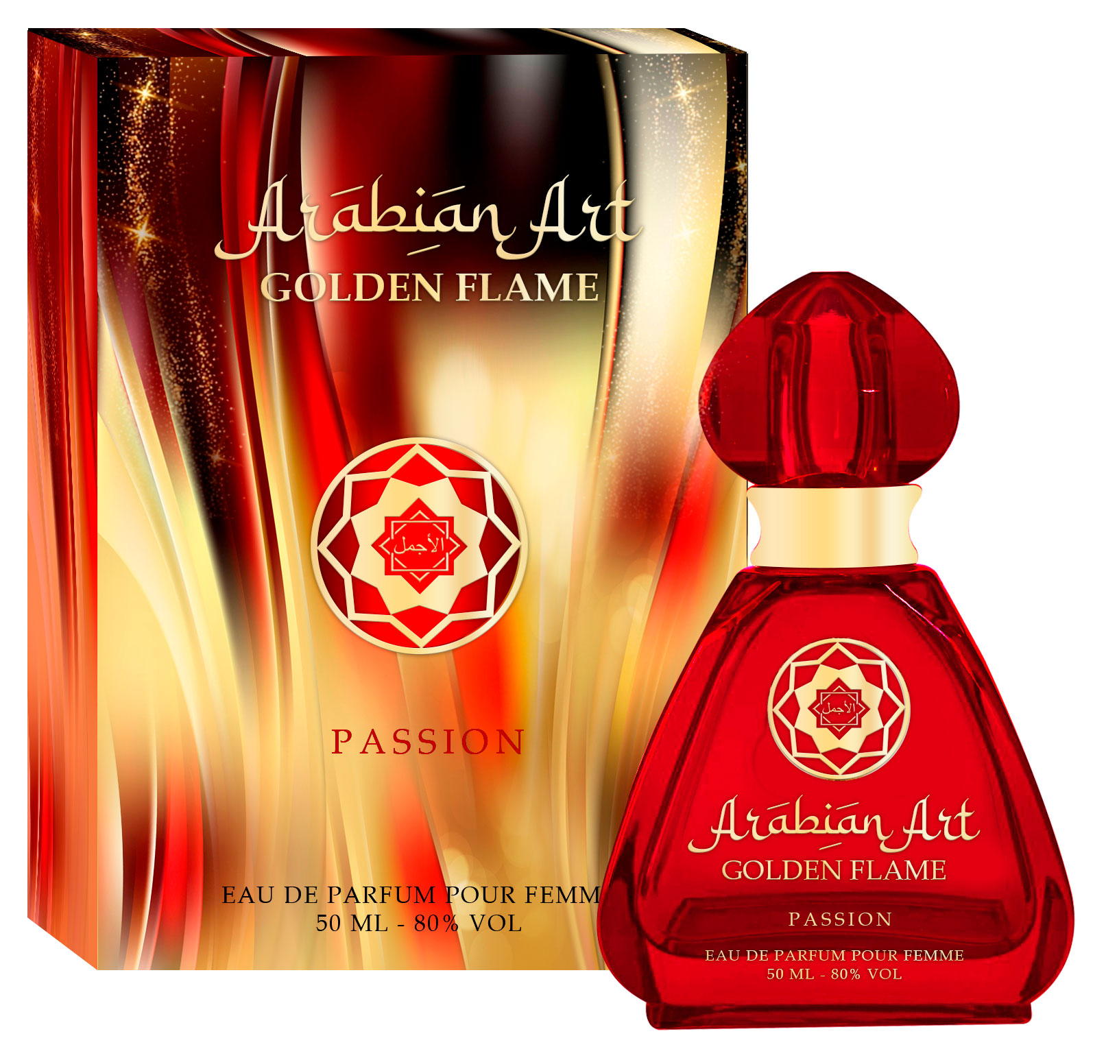 Tуалетная вода женская Arabian Art Golden Flame passion, 50 мл