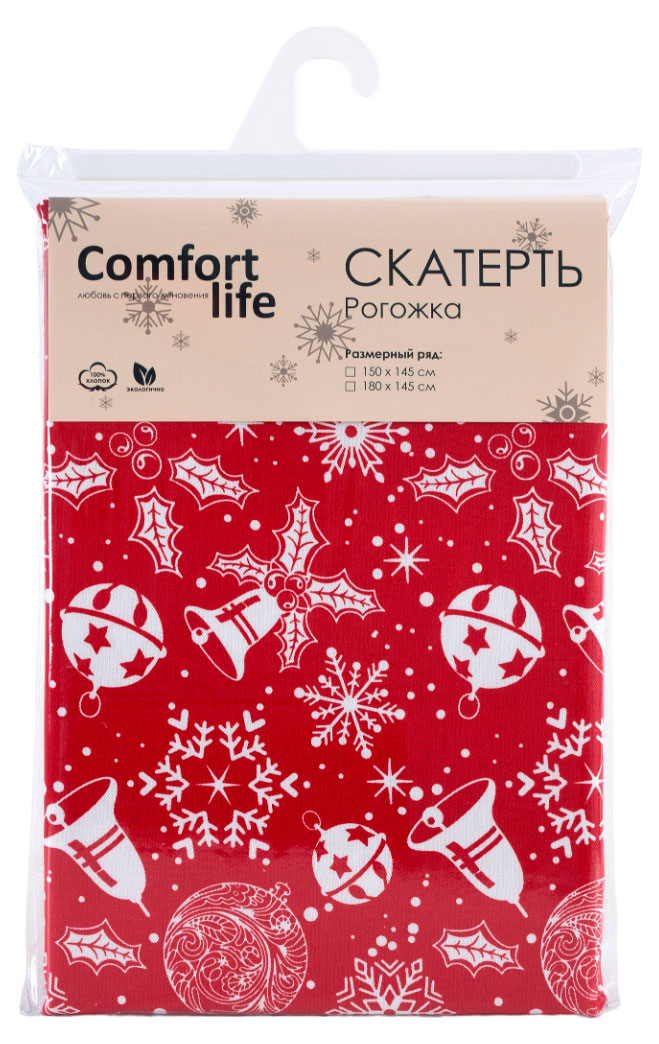 Скатерть Comfort Life Снежинки, 150х145 см