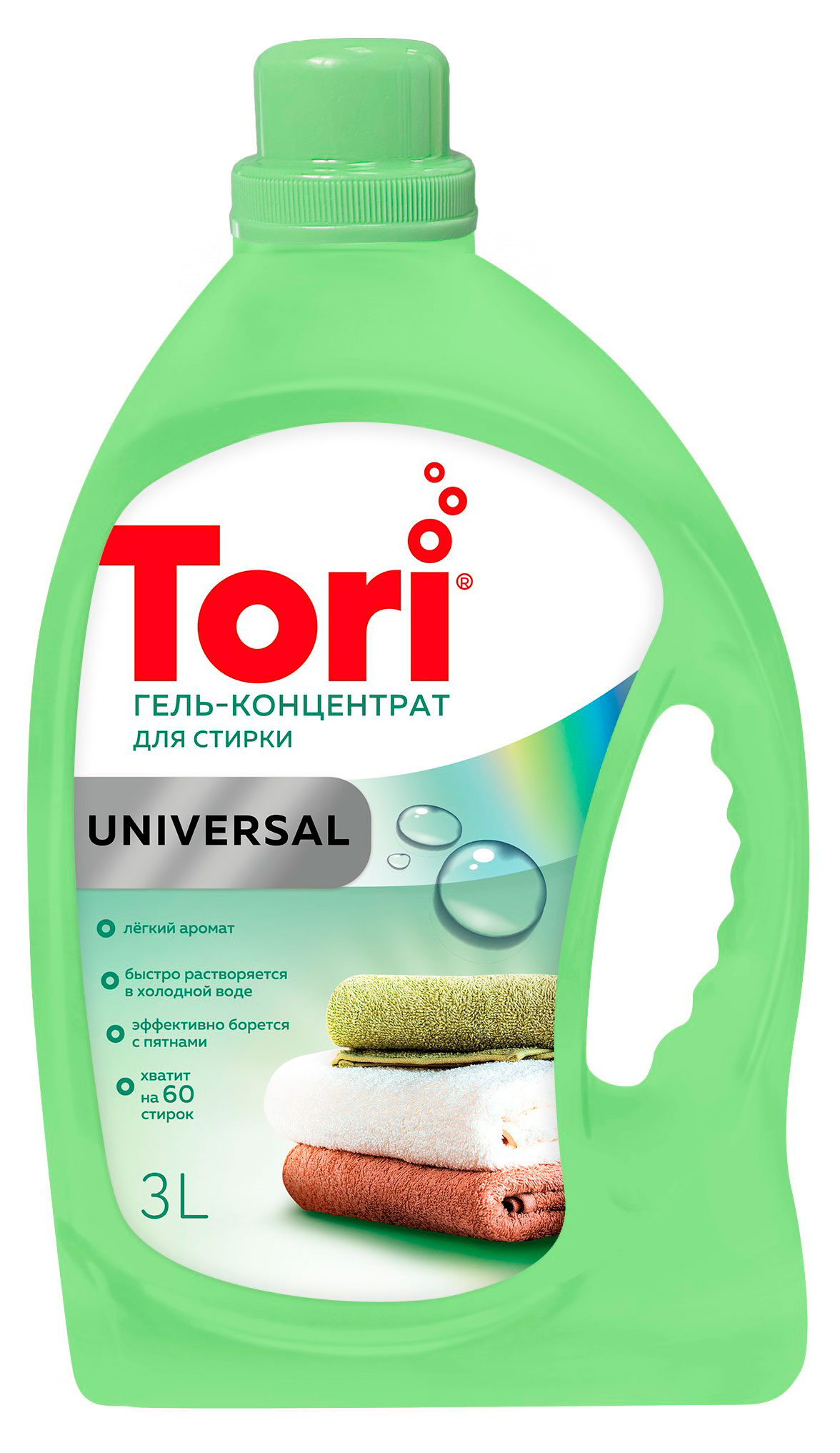 Гель-концентрат для стирки Tori Universal, 3 л