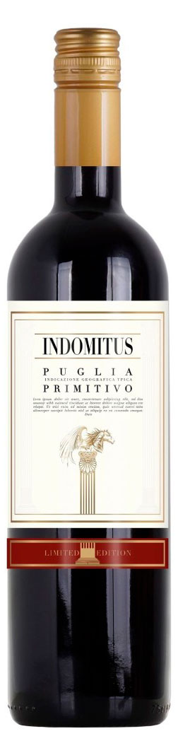 Вино Indomitus Puglia Primitivo красное полусухое Италия, 0,75 л