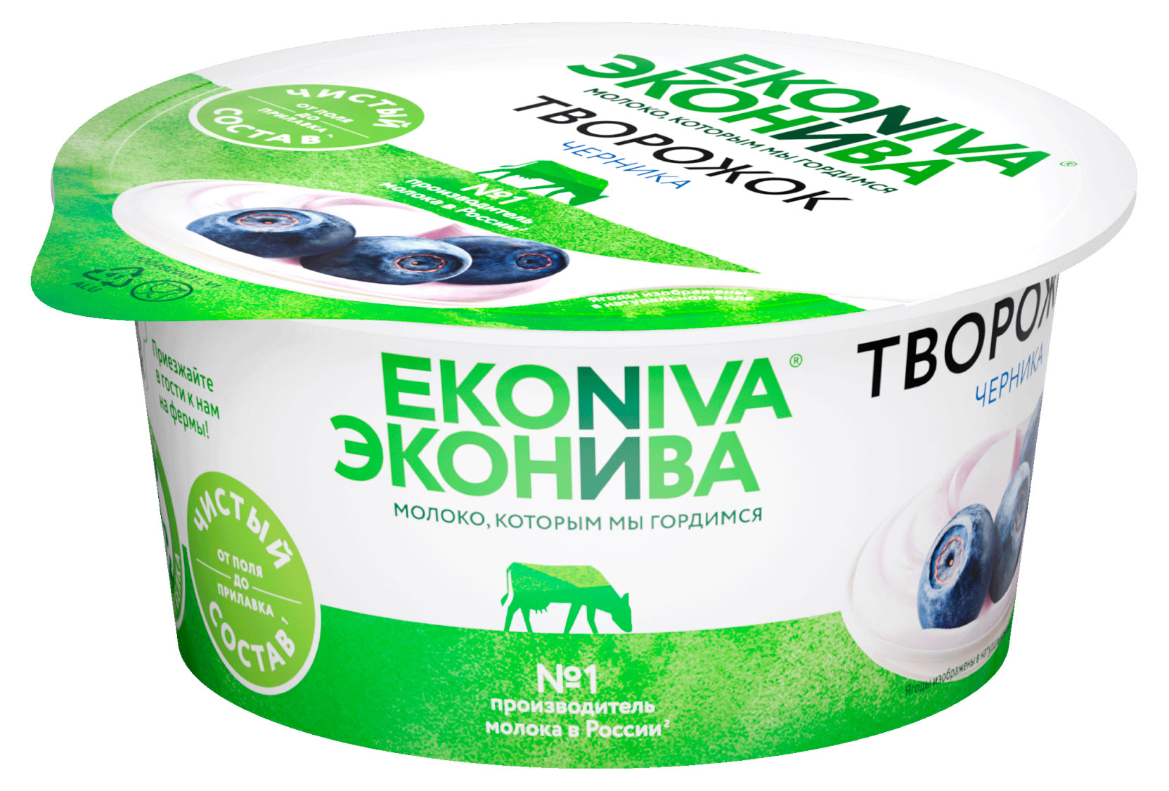 Творожок «ЭкоНива» с черникой 5% БЗМЖ, 125 г