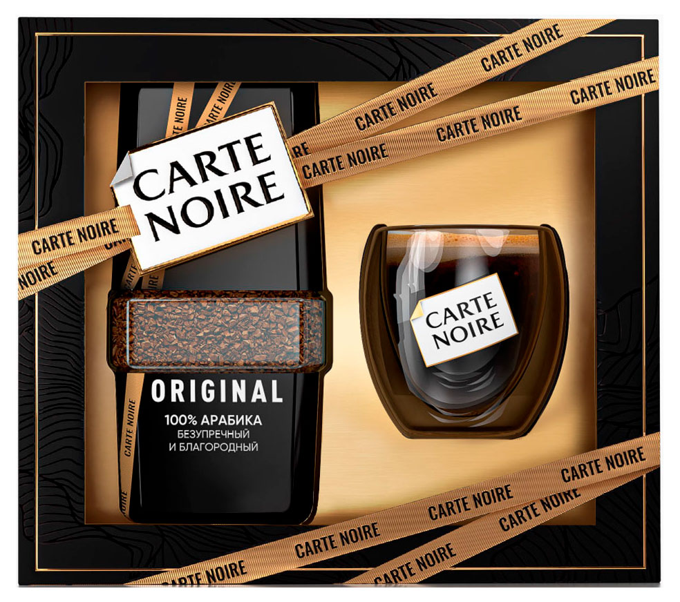 Carte Noire | Набор подарочный Carte Noire Кофе, 95 г + стакан