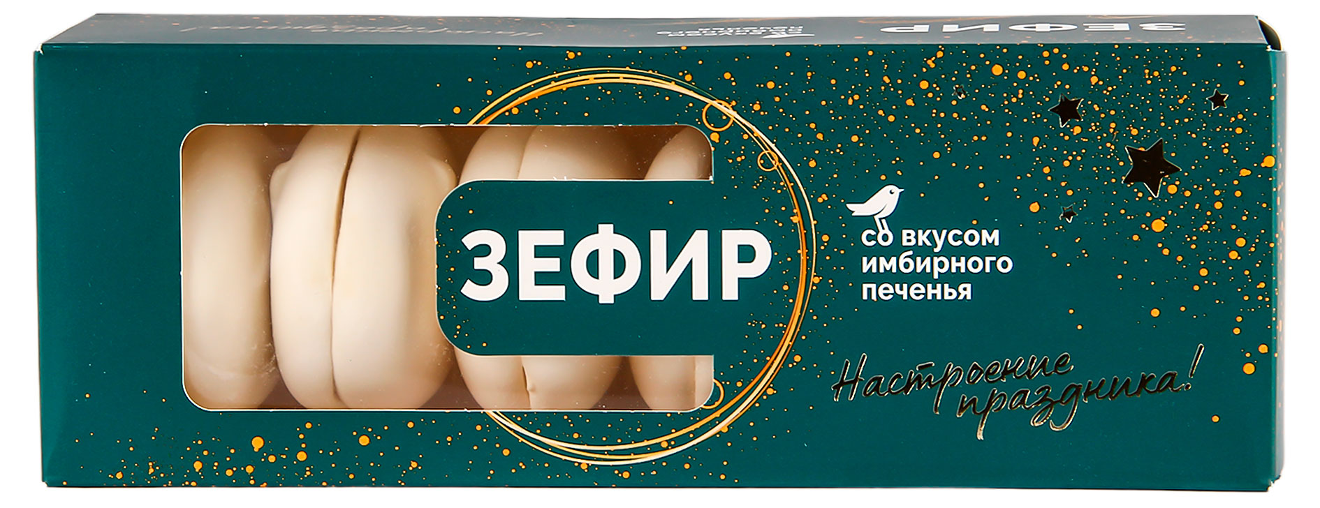 Зефир «АШАН Красная птица» со вкусом имбирного печенья, 210 г