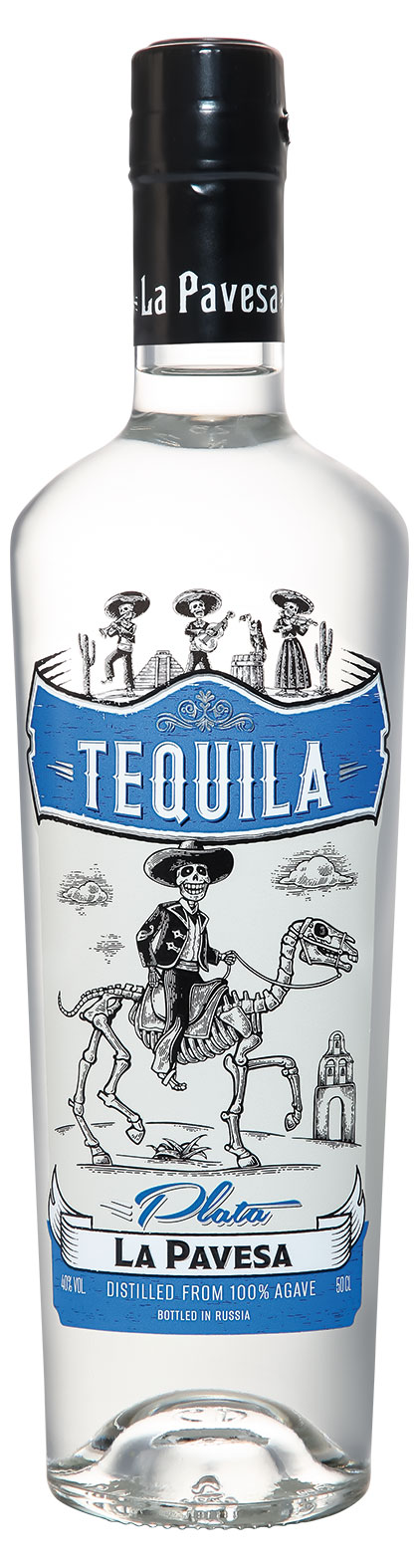 Спиртной напиток La Pavesa Tequila Plata Россия, 0,5 л