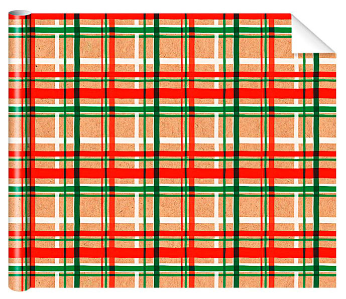 Бумага упаковочная «Арт & Дизайн» крафт Рождество в ассортименте, 67,7x99 см