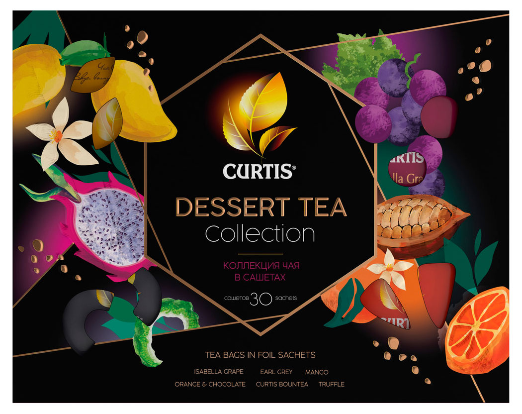 Чайный набор Curtis Dessert Tea Collection ассорти 6 вкусов, 53 г