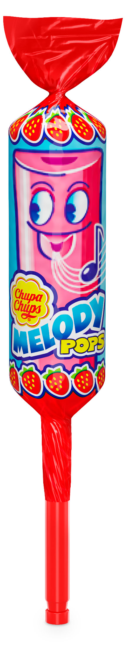 Карамель Chupa Chups Мелоди Попс Клубника, 15 г