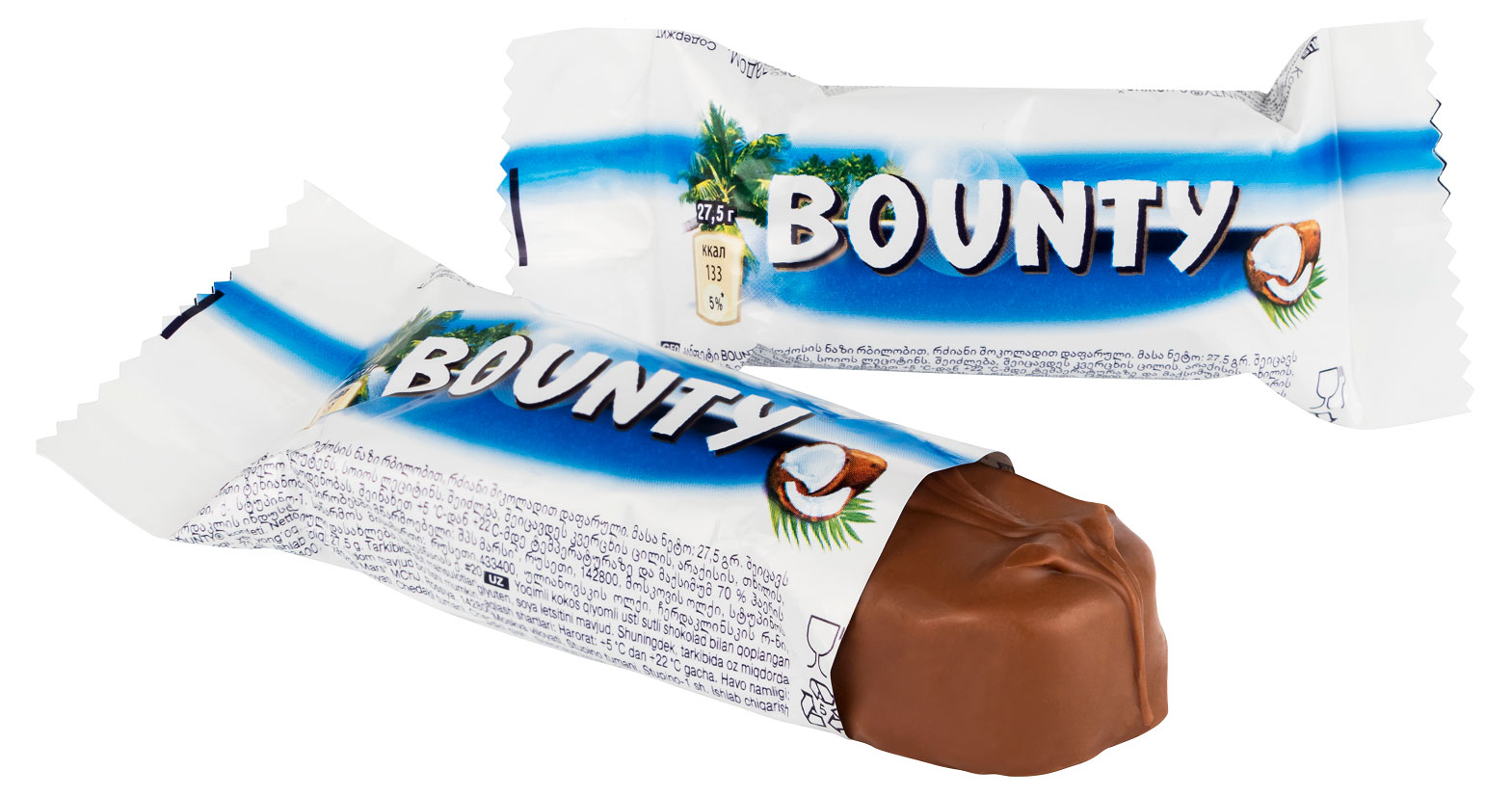 Конфеты шоколадные Bounty Minis с мякотью кокоса, вес