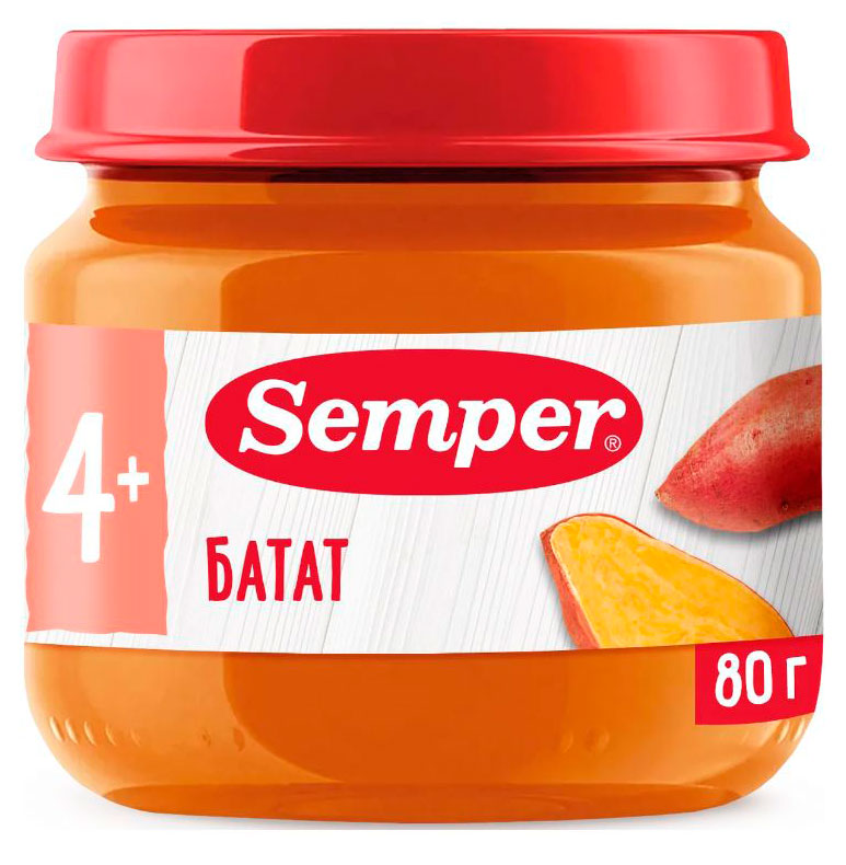 Пюре овощное Semper Батат с 4 мес., 80 г