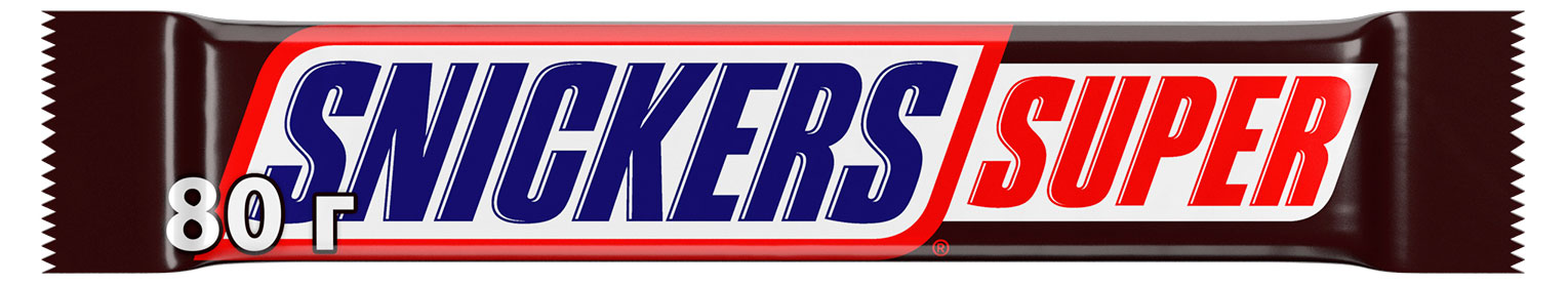 Snickers | Батончик шоколадный Snickers Super с карамелью арахисом и нугой, 80 г