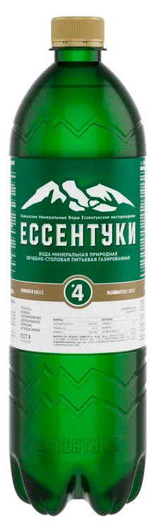 Ессентуки | Вода минеральная «Ессентуки» №4 газированная, 1 л