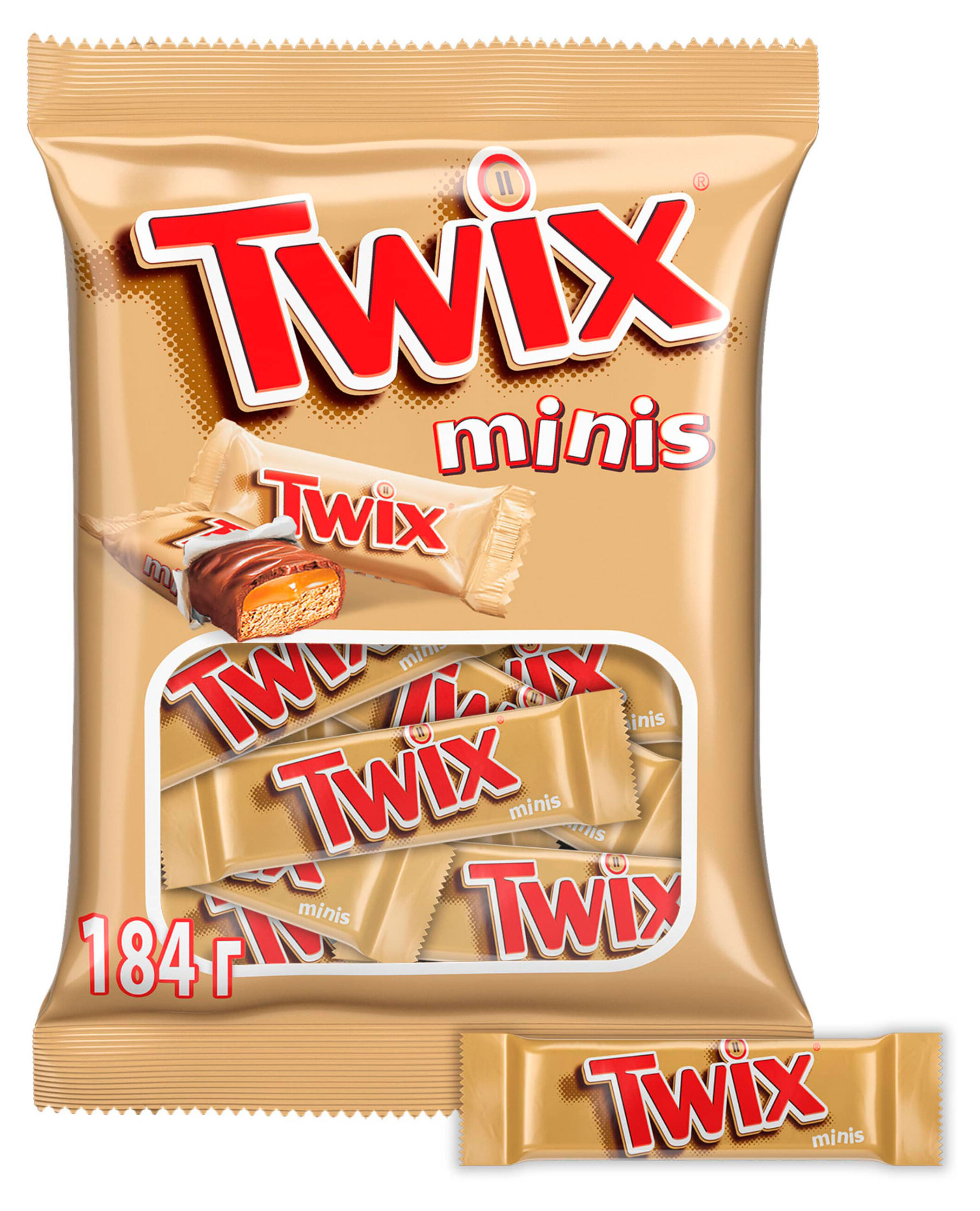 Батончик шоколадный TWIX Minis, 184 г