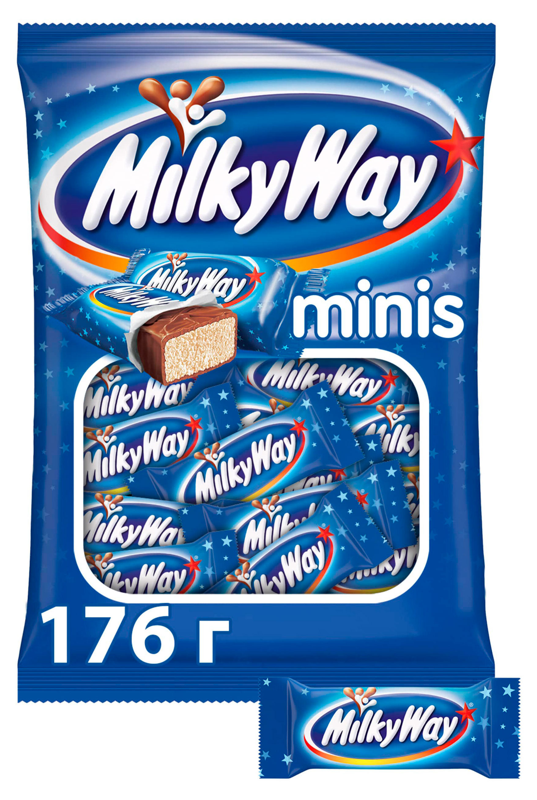 Батончик шоколадный Milky Way Minis, 176 г