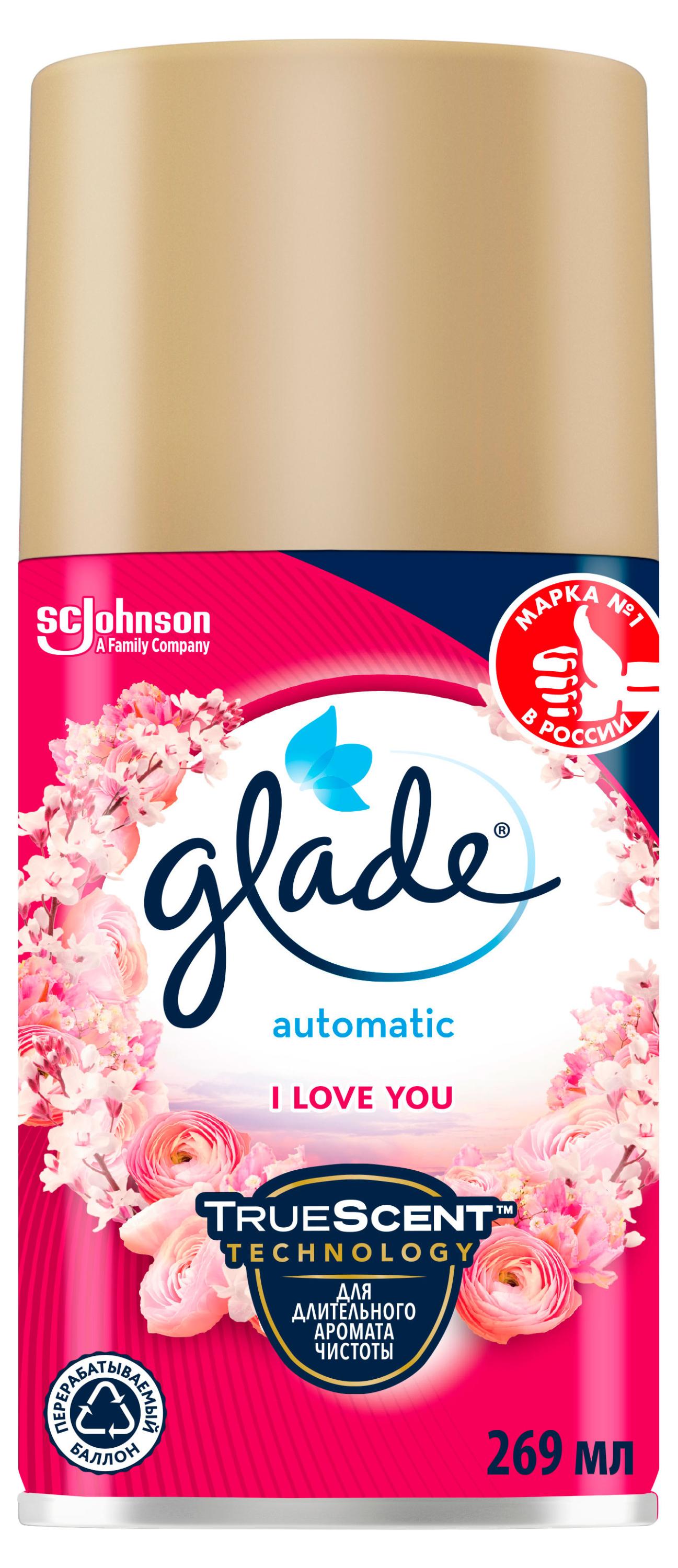 

Освежитель воздуха Glade Automatic I Love You сменный аэрозольный баллон, 269 мл