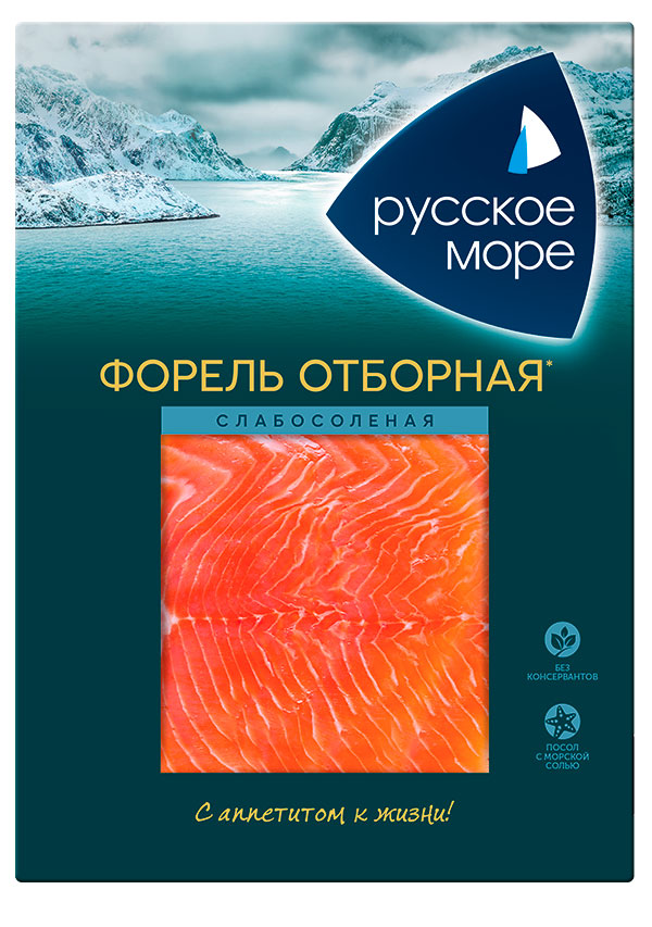 Форель «Русское Море» слабосоленая ломтики, 120 г