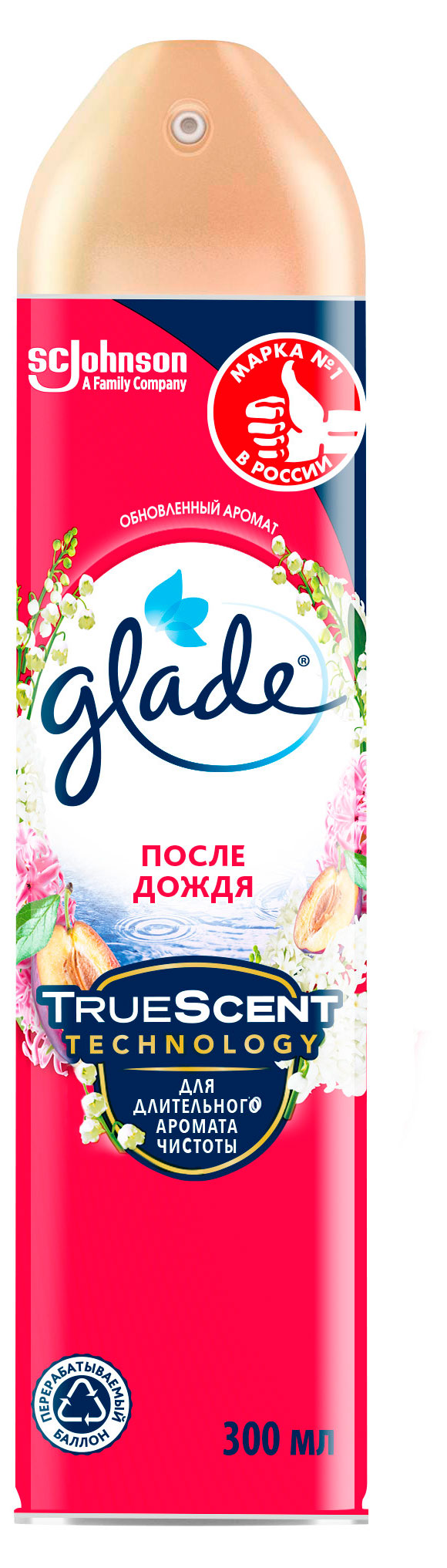 Освежитель воздуха Glade Аэрозоль После дождя, 300 мл