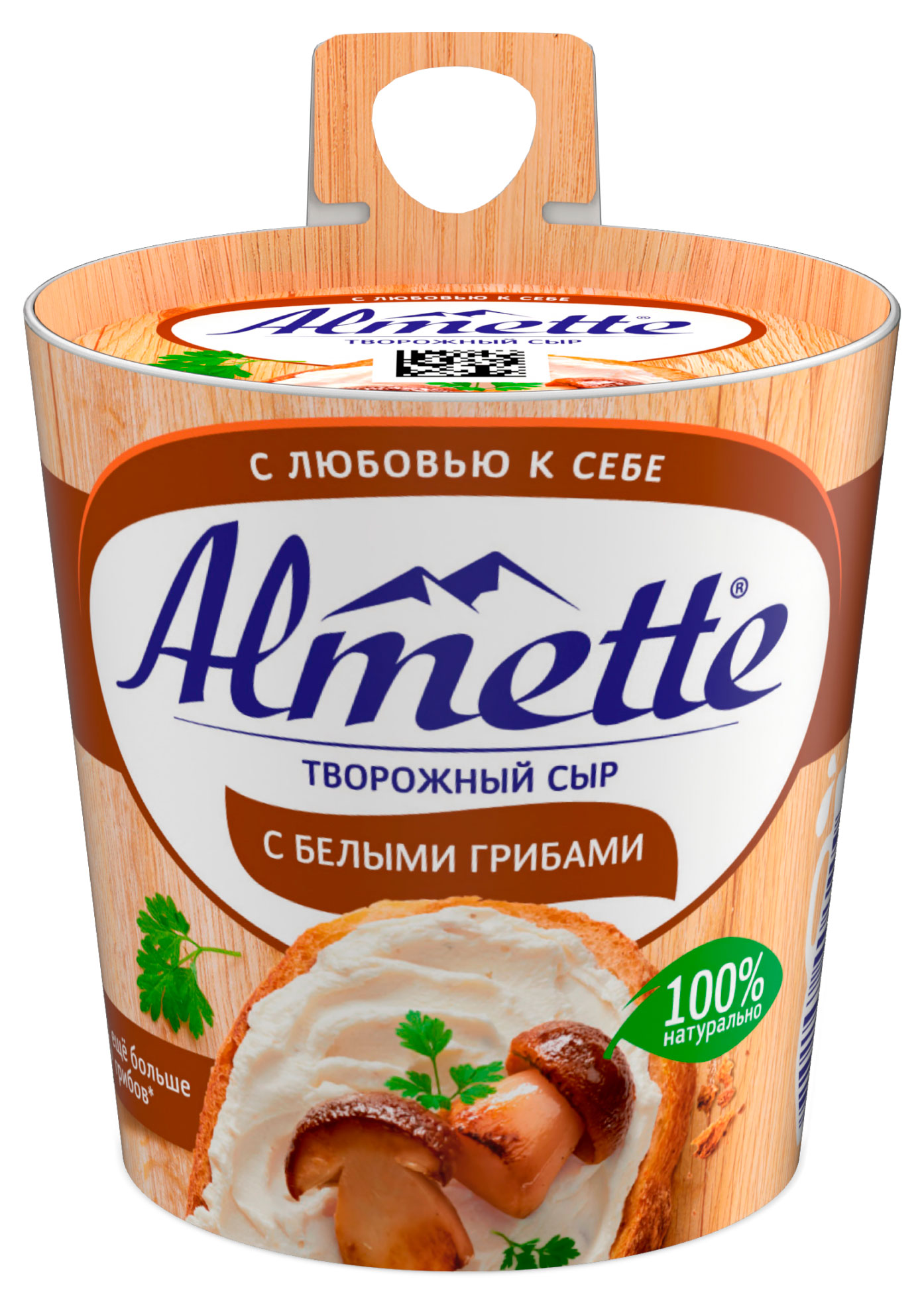 Almette | Сыр творожный с белыми грибами Almette БЗМЖ, 150 г