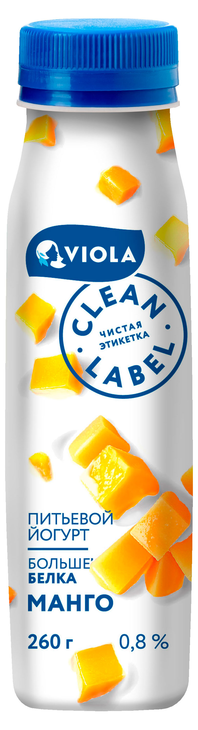 Йогурт питьевой Viola Clean Label Манго 0,8% БЗМЖ, 260 г