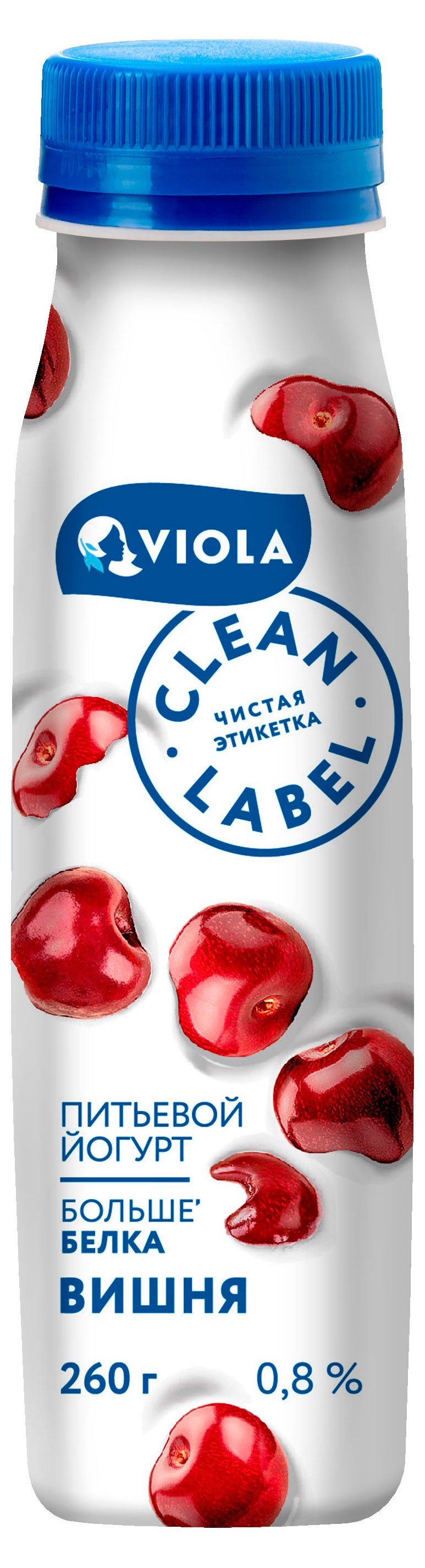 Йогурт питьевой Viola Clean Label Вишня 0,8% БЗМЖ, 260 г