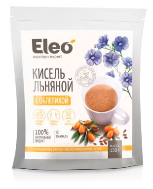 Eleo | Кисель льняной Eleo с облепихой, 150 г