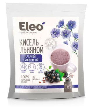 Eleo | Кисель льняной Eleo с черной смородиной, 150 г