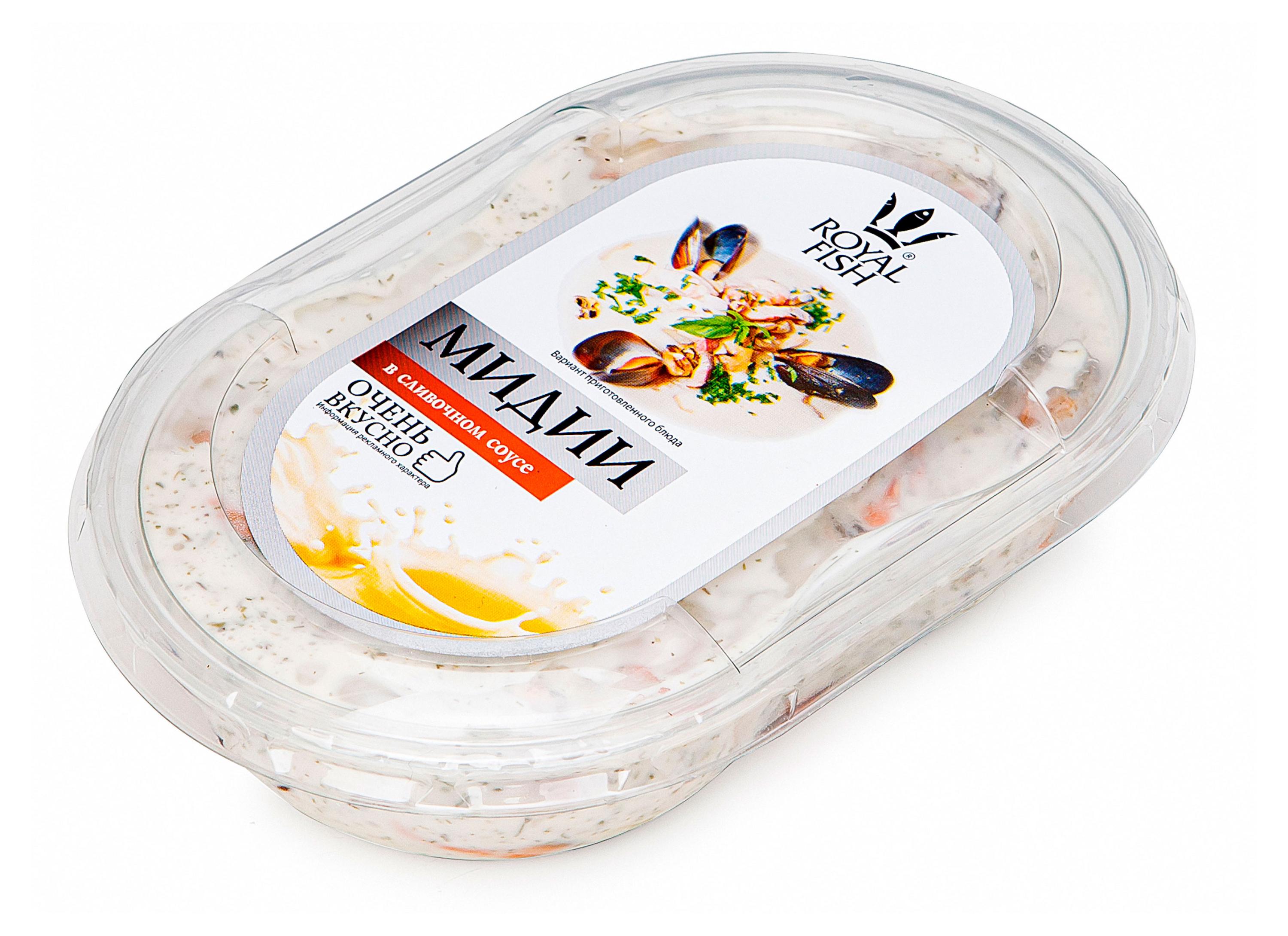 

Мидии в сливочном соусе Royal Fish с овощами, 220 г