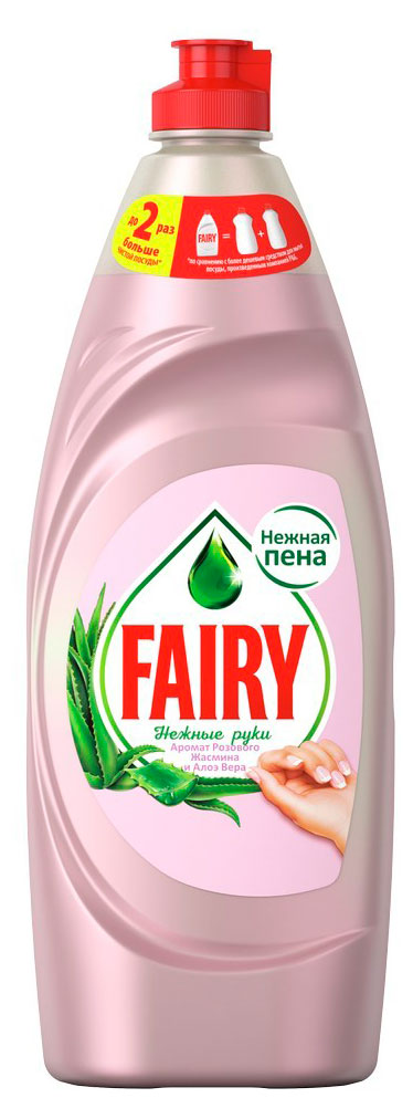 Средство для мытья посуды Fairy Нежные руки розовый жасмин и алоэ вера, 650 мл