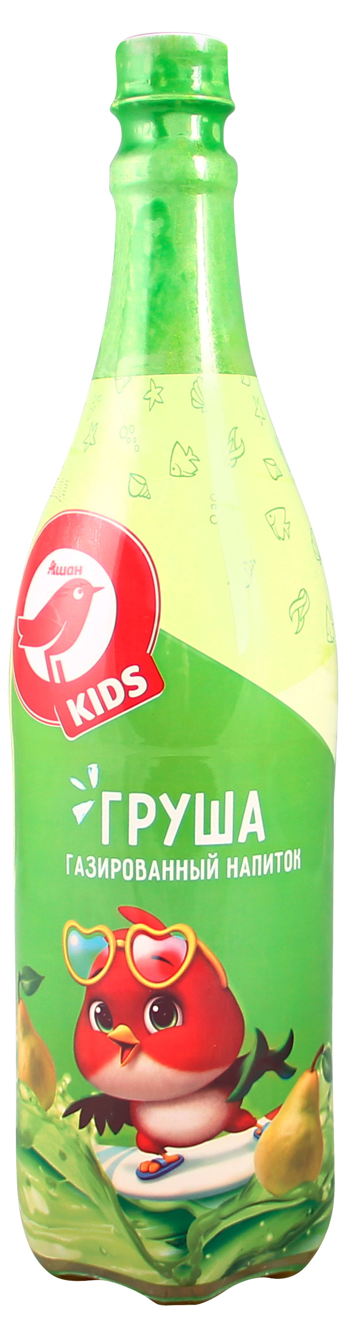 Напиток газированный АШАН Красная птица KIDS Груша, 1,2 л