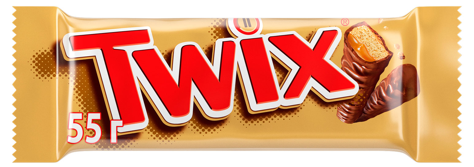 Батончик шоколадный TWIX с карамелью, 55 г