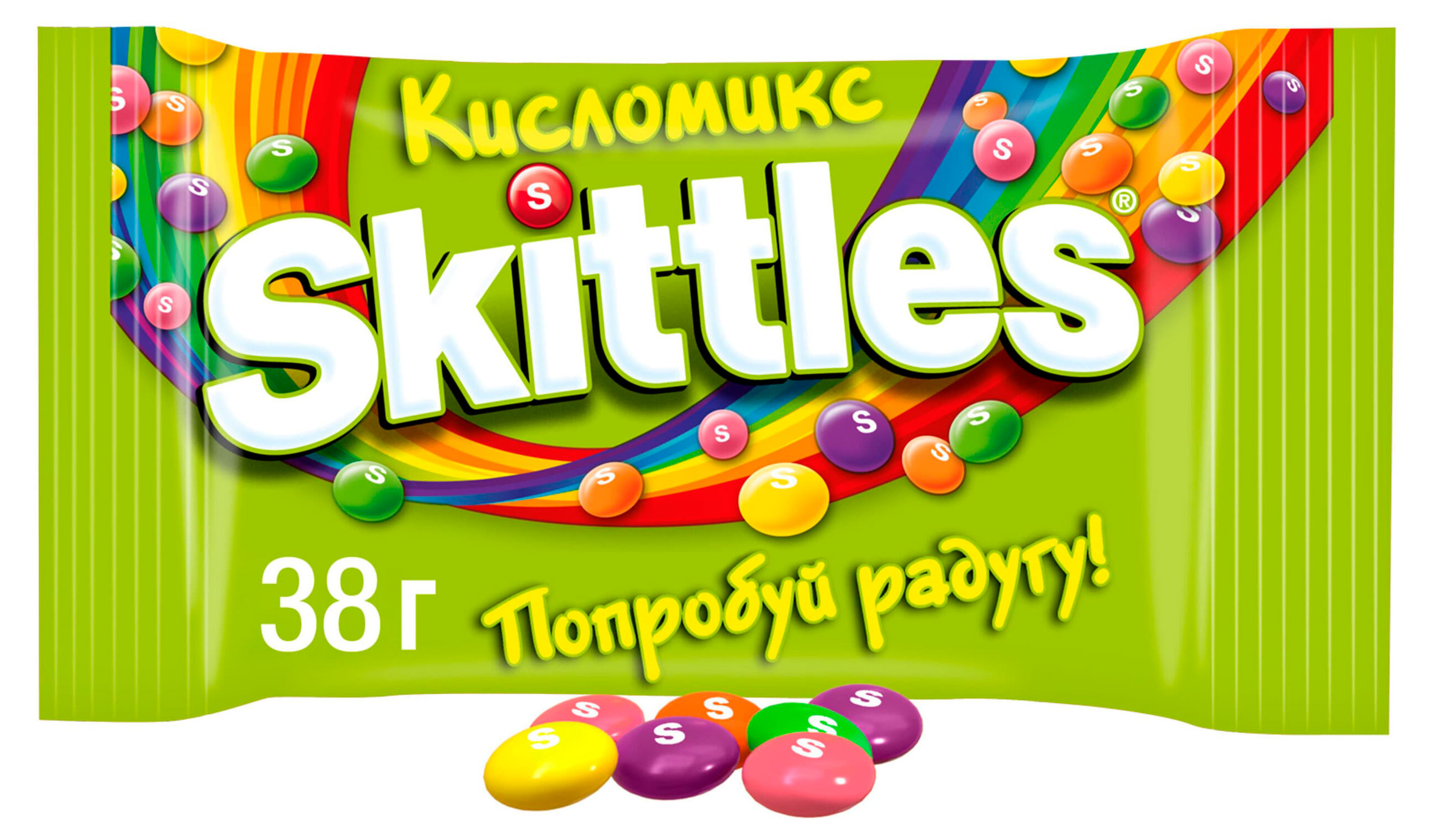 Skittles | Драже Skittles Кисломикс в разноцветной сахарной глазури, 38 г