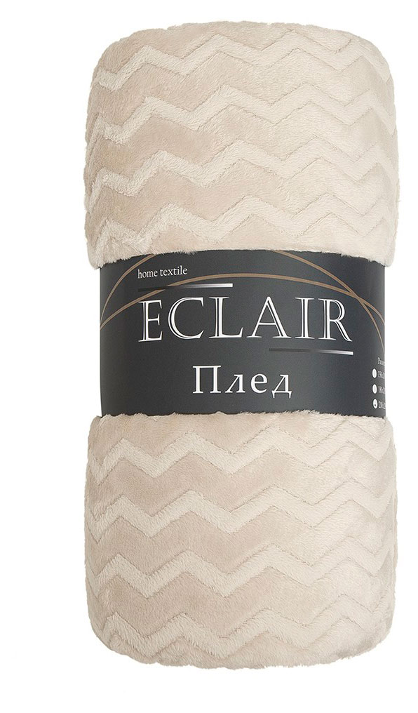 Плед ECLAIR Зигзаг бежевый, 150х200 см