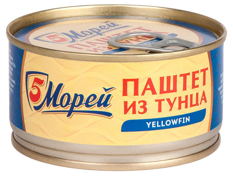 Паштет «5 Морей» из тунца желтоперого, 120 г