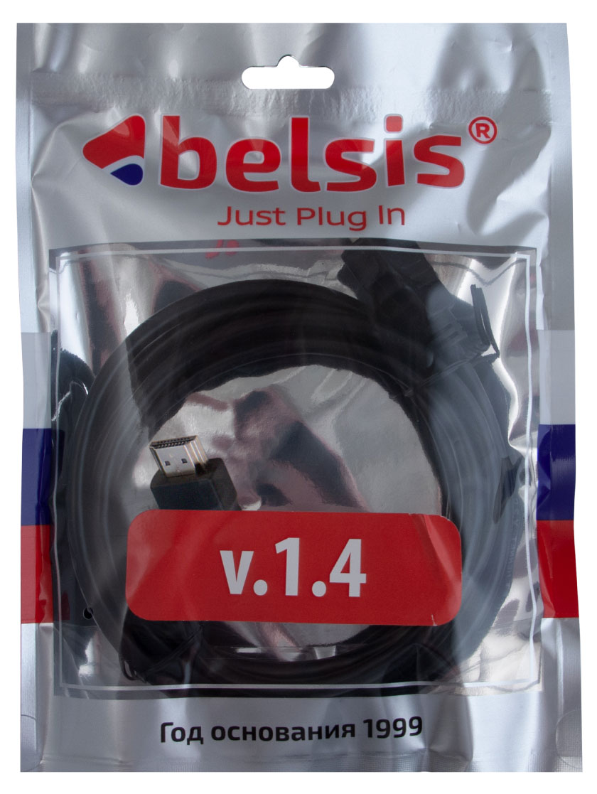 Кабель Belsis HDMI v1.4 AM-AM (А вилка - А вилка) черный, 1,5 м