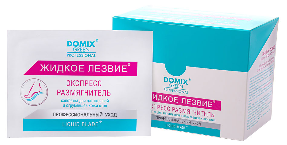 Domix Green | Салфетки для натоптышей и огрубевшей кожи стоп Domix Green Professional, 17 мл 1 шт