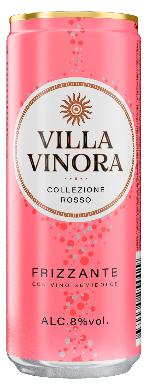 

Напиток спиртной газированный Villa Vinora Frezzate розовый полусладкий, 330 мл