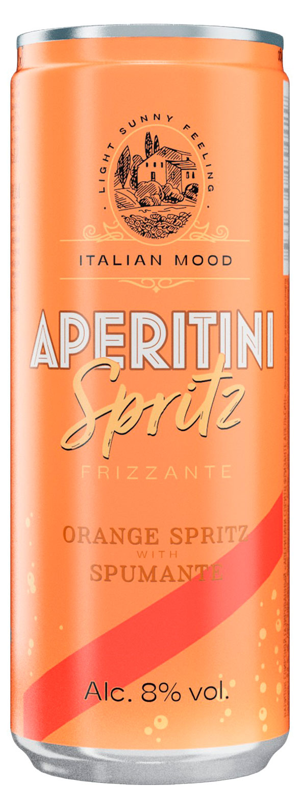 

Напиток спиртной газированный Aperitini Spritz Апельсин, 330 мл