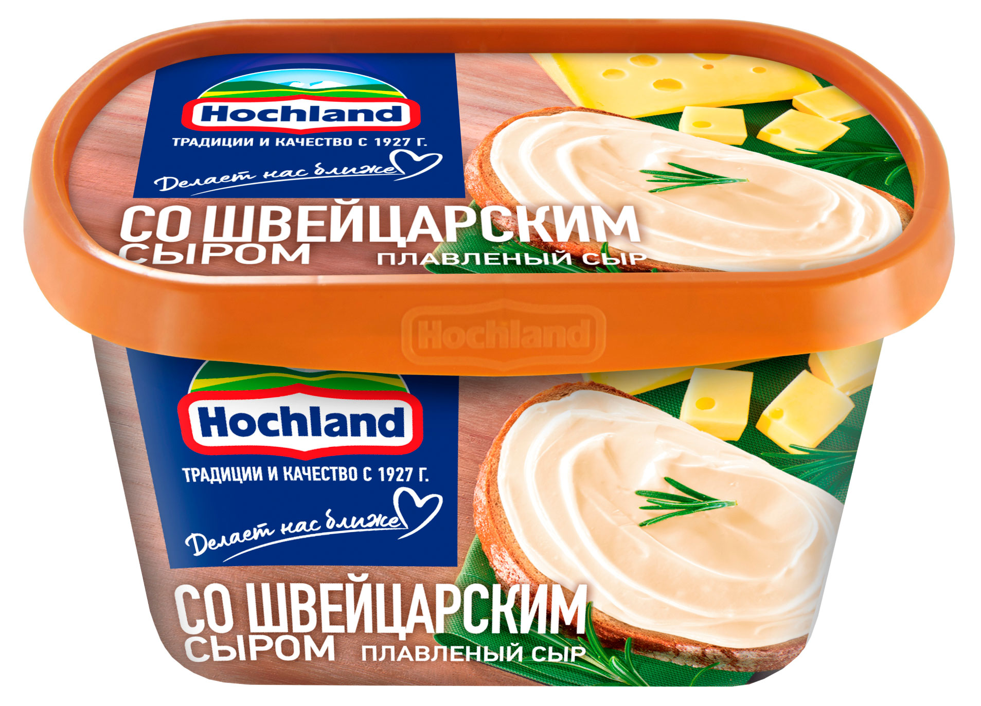 Сыр плавленый со швейцарским сыром Hochland БЗМЖ, 400 г