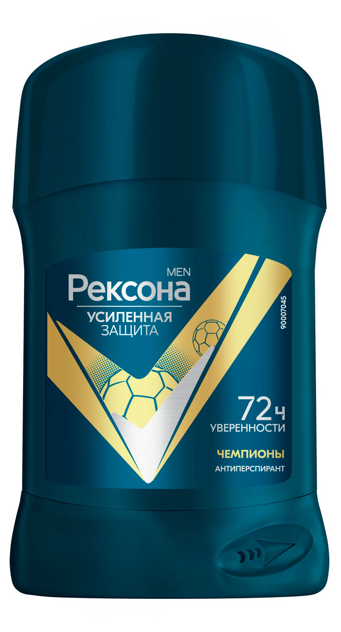 Дезодорант-антиперспирант мужской «Рексона Men» Чемпионы стик твердый, 50 мл