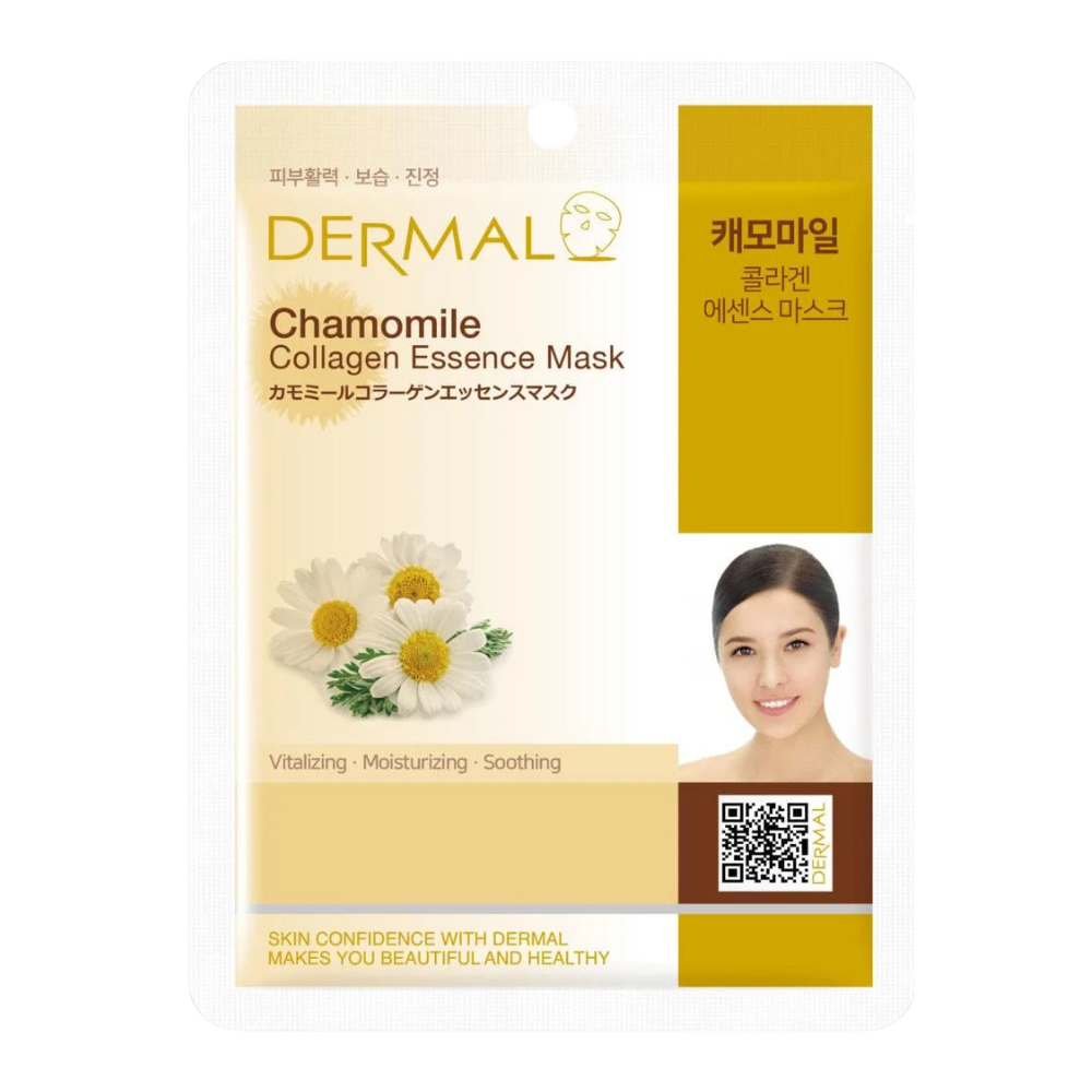 

Маска тканевая Dermal Essence Mask с экстрактом ромашки и коллагеном, 23 мл