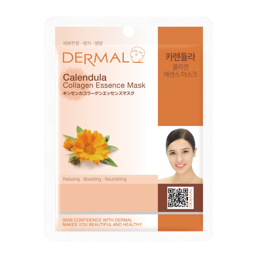 

Маска тканевая Dermal Essence Mask с экстрактом календулы и коллагеном, 23 мл