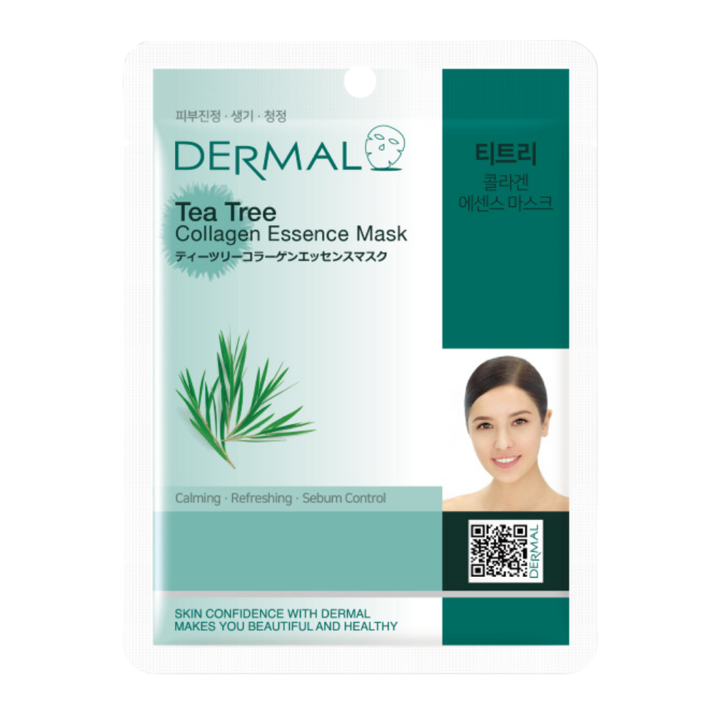 

Маска тканевая Dermal Essence Mask с экстрактом чайного дерева и коллагеном, 23 мл