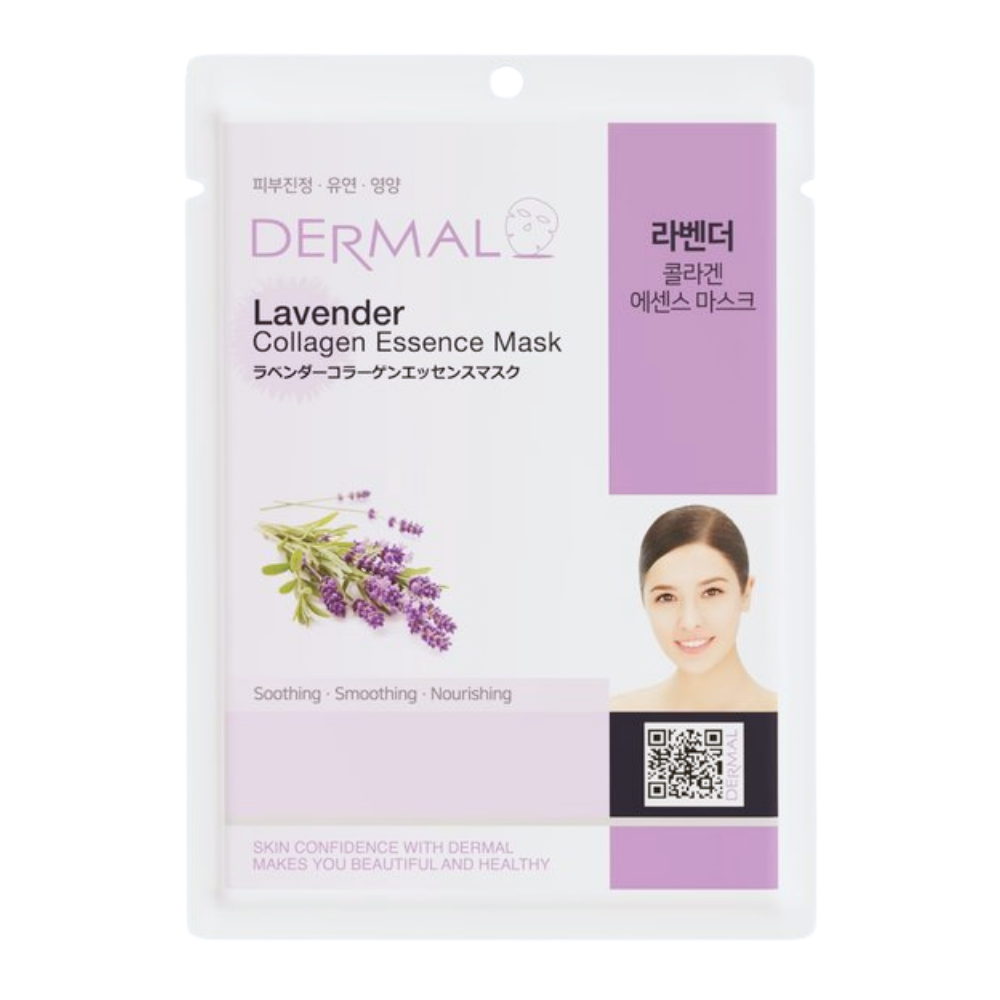 

Маска тканевая Dermal Essence Mask с экстрактом лаванды и коллагеном, 23 мл